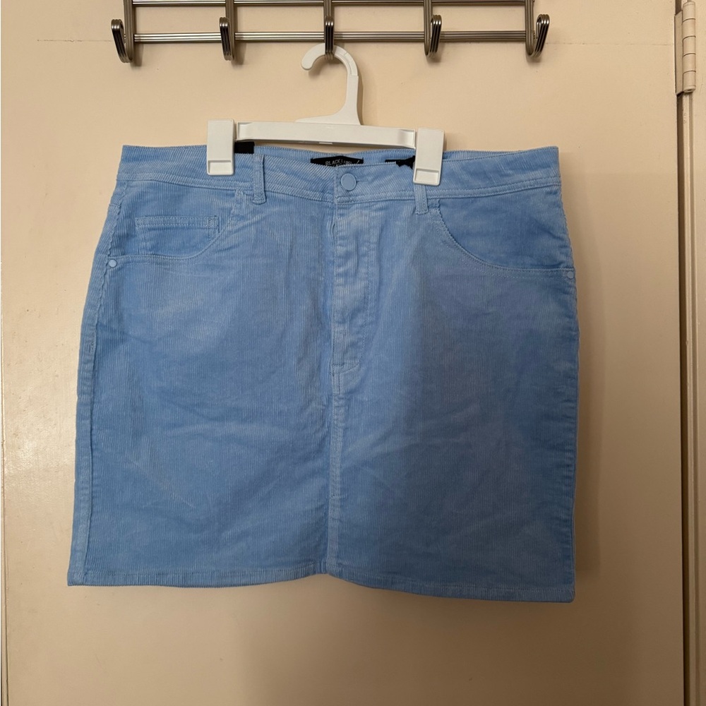 Light Blue Corduroy Mini Skirt